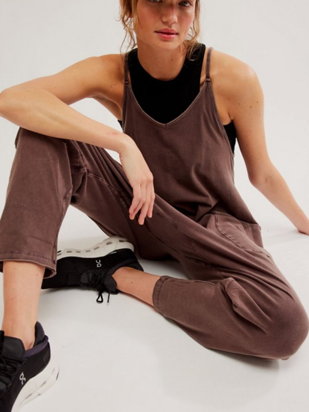 NWT Free People Movement Hot Shot Onesie in Dark Espresso